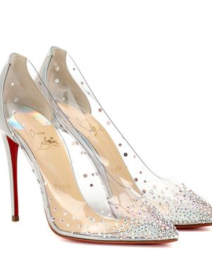 Christian Louboutin Degrastrass 100 Embellished Pvc Court Shoes - Multicolour