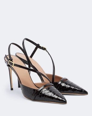 Malone Souliers Slingback-Pumps Valeria Aus Leder - Mettallic