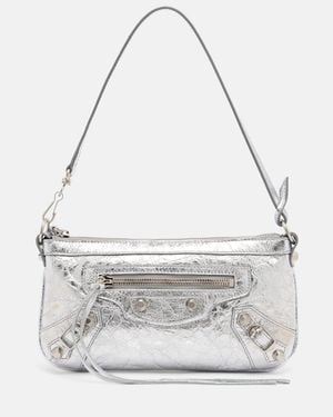 Balenciaga Le City Metallic Leather Shoulder Bag