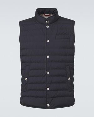 Brunello Cucinelli Chaleco Acolchado - Azul