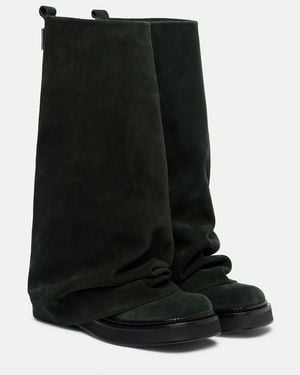 The Attico Robin Leather Combat Boots - Black