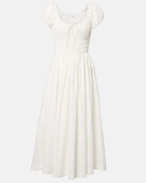 Doen Midikleid Quinn Aus Baumwollpopeline - Weiß