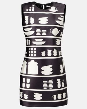 JW Anderson Mini Shift Printed Minidress - Black