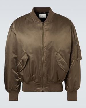Saint Laurent Padded Twill Bomber Jacket - Green