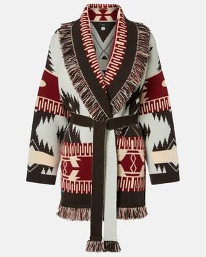 Alanui Cardigan Icon Jacquard De Cachemir - Rojo