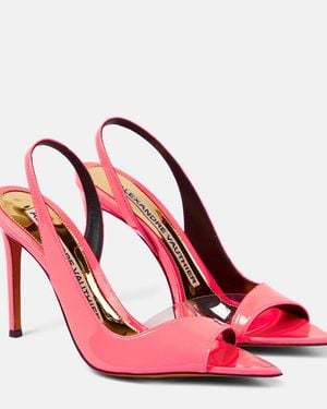 Alexandre Vauthier Patent Leather And Pvc Sandals - Pink