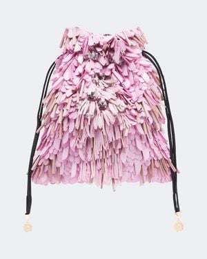 La DoubleJ Dustbag Embellished Pouch - Pink