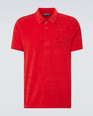 Vilebrequin Cotton-Blend Terry Polo Shirt - Red