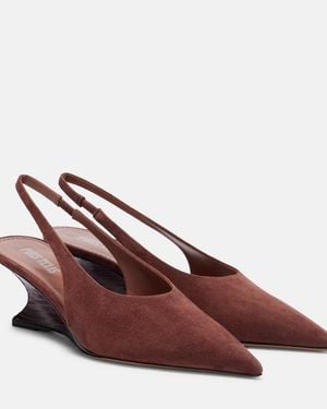 Paris Texas Nina 50 Suede Wedges - Brown