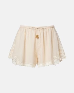 Zimmermann Awaken Lace-Trimmed Cotton And Silk Shorts - Natural