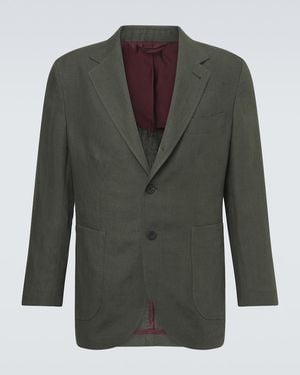 Rubinacci Blazer Aus Leinen - Grün