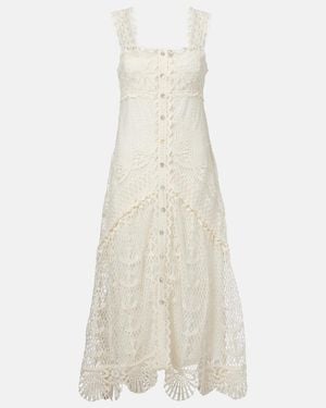 FARM Rio Tiered Guipure Lace Maxi Dress - White