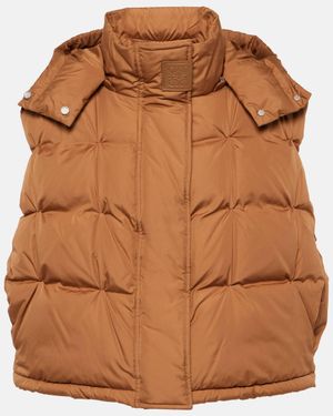 Loewe Luxury Puffer Jacket In Nylon - Brown