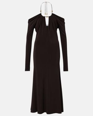 Ferragamo Off-Shoulder Midi Dress - Black