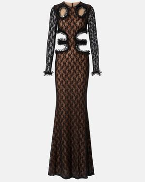 Self-Portrait X Christopher Kane Cutout Lace Gown - Black