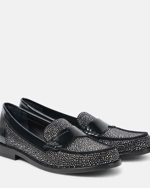Robert Clergerie Roy Embellished Leather Loafers - Black