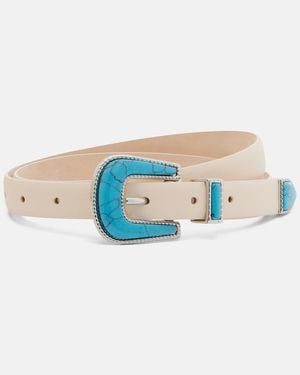 DEHANCHE Guertel Travertine Aus Leder - Blau