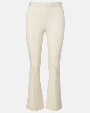 Wolford Grazia Cropped Jersey Flared Pants - Natural