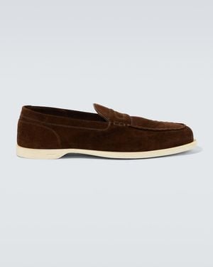John Lobb Pace Suede Loafers - Brown