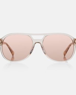 Brunello Cucinelli Sartorial Sunset Aviator Sunglasses - Pink
