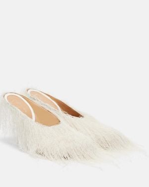 Dries Van Noten Fringed Pumps - White
