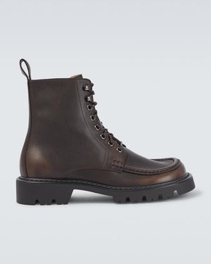 Loewe Schnuerstiefel Sierra Aus Leder - Braun