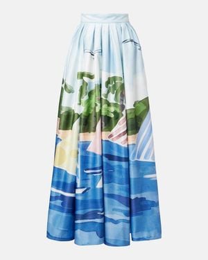LEO LIN Bedruckter Maxirock - Blau