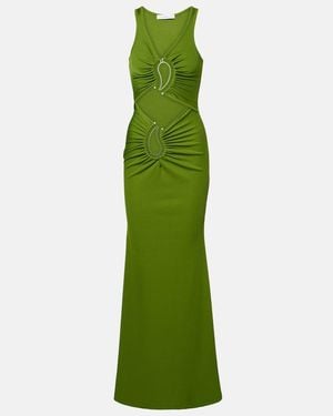 Christopher Esber Paisley Gathered Maxi Dress - Green