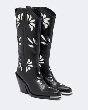 Rabanne Cowboystiefel Aus Leder - Schwarz