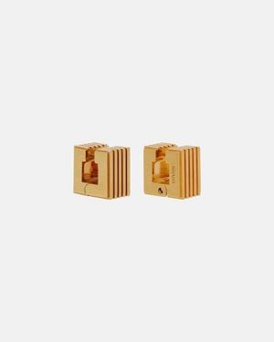 KHAITE Empire 18Kt-Plated Earrings - White