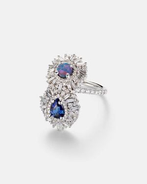 Suzanne Kalan 18Kt (750/1000) Ring With Gemstones - White