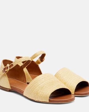 STAUD Sandalen Catharine Aus Raffiabast Und Leder - Braun