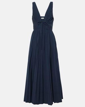 Jonathan Simkhai Stephanie Plisse Cotton-Blend Gown - Blue