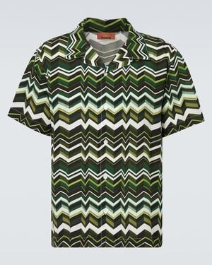 Missoni Zigzag Bowling Shirt - Green