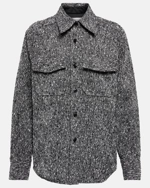 Victoria Beckham Boucle Utility Shirt - Grey