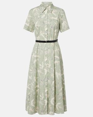 Altuzarra Hemdblusenkleid Kiera Aus Einem Baumwollgemisch - Grün