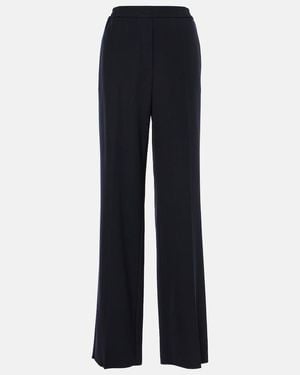 Tod's Wool Wide-Leg Trousers - Blue