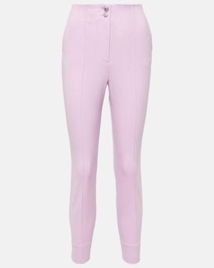 Veronica Beard Kean Cropped High-Rise Slim Trousers - Pink