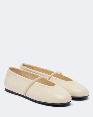 Miu Miu Ballerinas Aus Leder - Natur