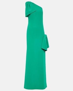 Elie Saab Draped One-Shoulder Gown - Green
