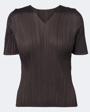 Pleats Please Issey Miyake Monthly Colors: August Pleated Top - Black