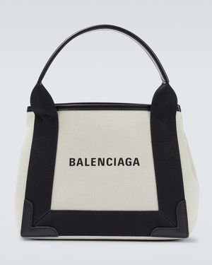 Balenciaga Tote Bag Cabas Aus Canvas - Schwarz