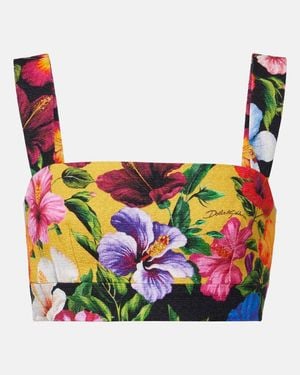 Dolce & Gabbana Floral Crop Top - Pink
