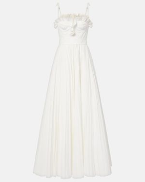 Giambattista Valli Ruffled Cotton Maxi Dress - White