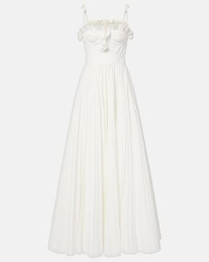 Giambattista Valli Ruffled Cotton Maxi Dress - White