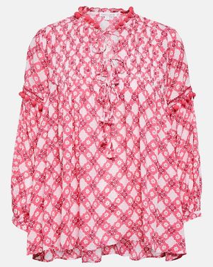Poupette Clara Printed Blouse - Pink