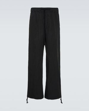 Commas Cotton-Blend High-Rise Trousers - Black