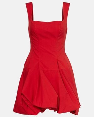 Jonathan Simkhai Juni Cotton-Blend Poplin Minidress - Red