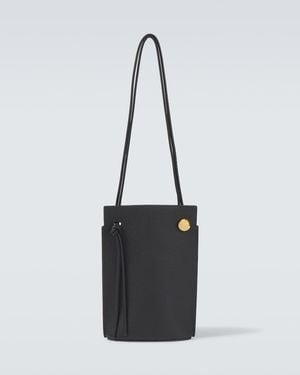 Loewe Pebble Dice Pocket Leather Shoulder Bag - Black