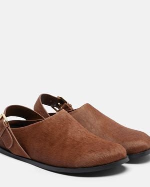 A.Emery Louis Calf Hair Clogs - Brown